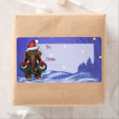 Étiquette Mastodon festif (En situation)