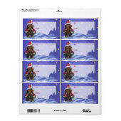 Étiquette Mastodon festif (Feuille entière)