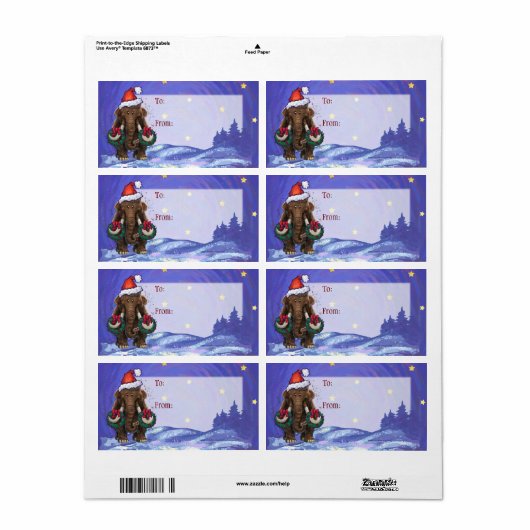 Étiquette Mastodon festif (Feuille entière)