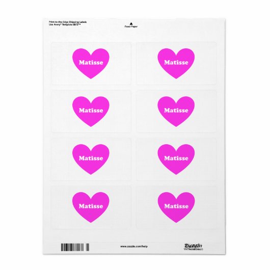 Étiquette Matisse (Feuille entière)