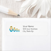 Étiquette Matryoshka Poupées russes de nidification (En situation)