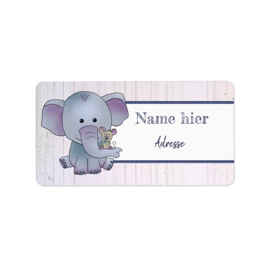Étiquette Maus und Elefant (Devant)