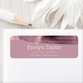 Étiquette Mauve Dusty Rose Moderne Simple (En situation)