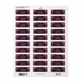 Étiquette Mauve Gold Business Corporate Fête de vacances (Feuille entière)