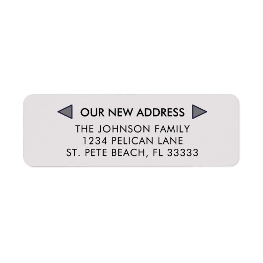 Étiquette Mauve Moving Faire-part Nouvelle adresse (Devant)