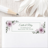 Étiquette Mauve Rose Élégant floral (En situation)