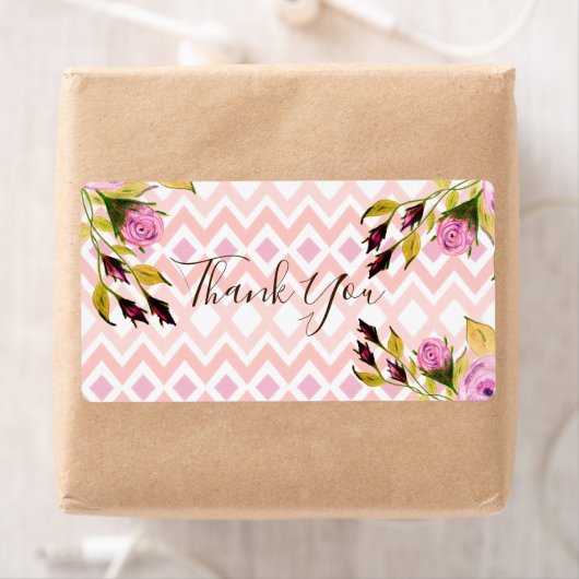 Étiquette Mauve rose et violet vert (En situation)