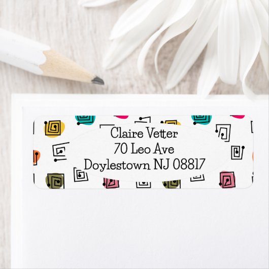 Étiquette Mazages colorés (En situation)