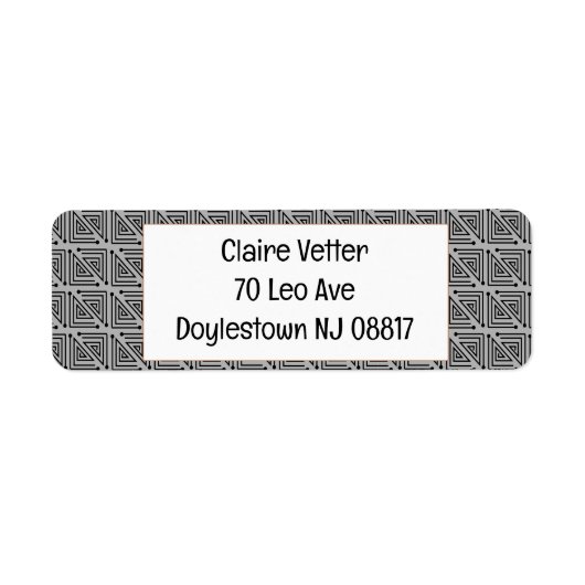 Étiquette Mazes Art déco (Devant)