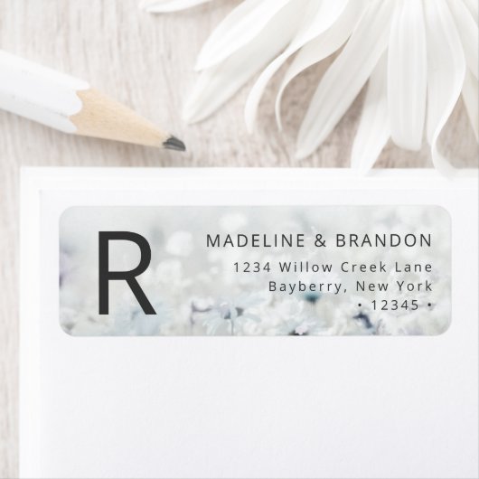 Étiquette Meadow Song fading Fleurs sauvages Adresse de reto (En situation)