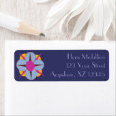 Étiquette Médaillon floral (En situation)