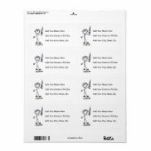 Étiquette Médecin Bâtonnet de Base (Feuille entière)