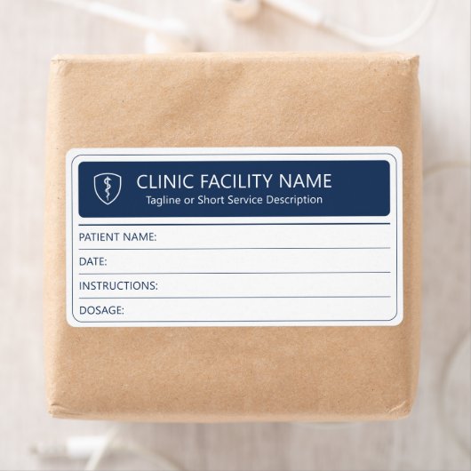 Étiquette Medication Direction Patient Dosage Label (En situation)