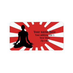 Étiquette Méditation personnalisée du yoga 4 de Soleil