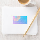 Étiquette Méditation Yoga Instructeur Rose Gold Foil Mandala (En situation)