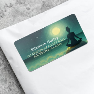Étiquette Méditation Yoga Poche sur Pleine lune Rock Stars N