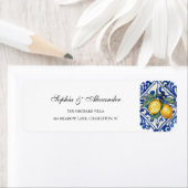 Étiquette Méditerranéen Mariage Citron Bleu (En situation)