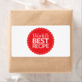 Étiquette Meilleure recette du monde (En situation)
