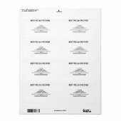 Étiquette Meilleure recette Pecan Pie JAMAIS (Feuille entière)