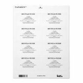 Étiquette Meilleure recette Pecan Pie JAMAIS (Feuille entière)