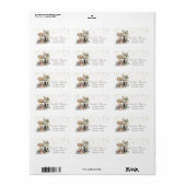 Étiquette Mélange Floral Chic Confetti Doré (Feuille entière)