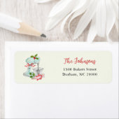 Étiquette Mélangeur de gâteau vintage (En situation)