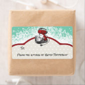 Étiquette Mélangeur de stand rétro de la cuisine de Noël (En situation)