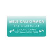 Étiquette Mele Kalikimaka Hawaiian Christmas Return Adresse (Devant)