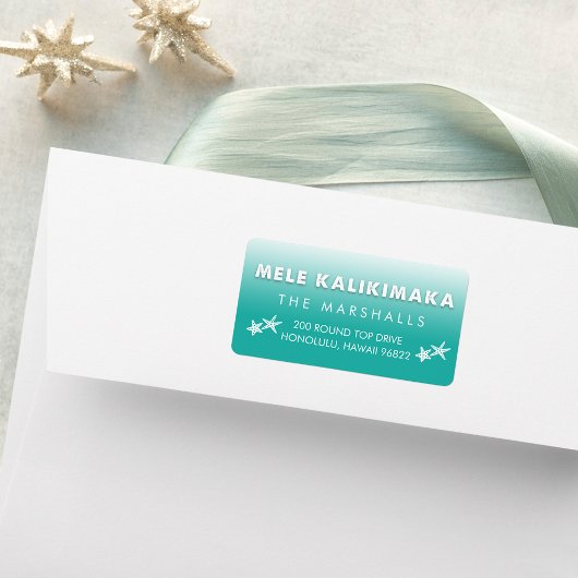 Étiquette Mele Kalikimaka Hawaiian Christmas Return Adresse