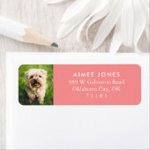 Étiquette Melon Your Pet's Photo Custom Return Address Label (En situation)