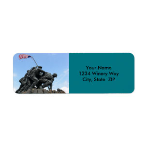 Étiquette Mémorial Iwo Jima à Washington DC