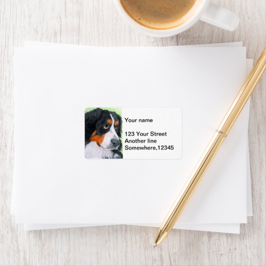 Étiquette Mendier Bernese (En situation)