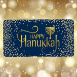 Étiquette Menorah Happy Hanoukka<br><div class="desc">.Célébrez huit jours et huit nuits du Festival des lumières avec des cartes Hanoukka et des cadeaux. La fête des lumières est ici. Allumez la menorah, jouez avec le dreidel et festoyez sur les latkes et les sufganiyots. Célébrez l'esprit d'Hanoukka avec vos amis, votre famille et vos proches en leur...</div>