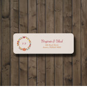 Étiquette Mention d'adresse de retour de courroie et de Mari