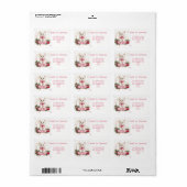 Étiquette Meow Christmas Kitten rose (Feuille entière)