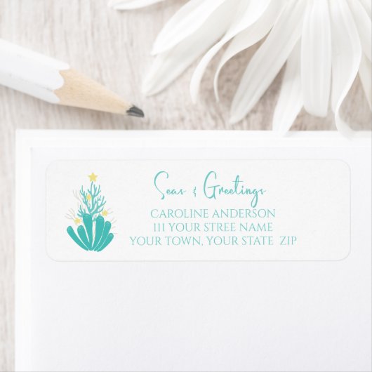 Étiquette Mer côtière et salutations Coral Tree (En situation)