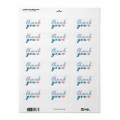 Étiquette Merci (Feuille entière)