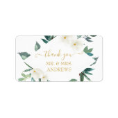 Étiquette "Merci !" à fleurs, belle (Devant)