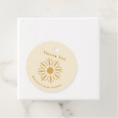 Étiquette Merci Baby shower soleil (En situation)