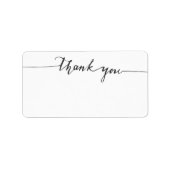 Étiquette Merci Calligraphy Blank Write Write Write (Devant)