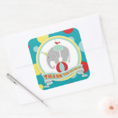Étiquette Merci Circus Elephant (Enveloppe)