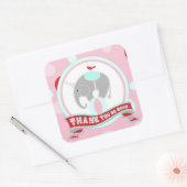 Étiquette Merci Circus Elephant (Enveloppe)