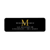 Étiquette Merci client Black Gold (Devant)