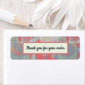 Étiquette Merci Client Commande Pastel Abstrait Business (En situation)