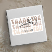 Étiquette Merci D'Affaires Beige Retro À Acheter