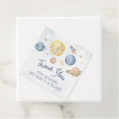 Étiquette Merci d'anniversaire spatial Favoriser (En situation)