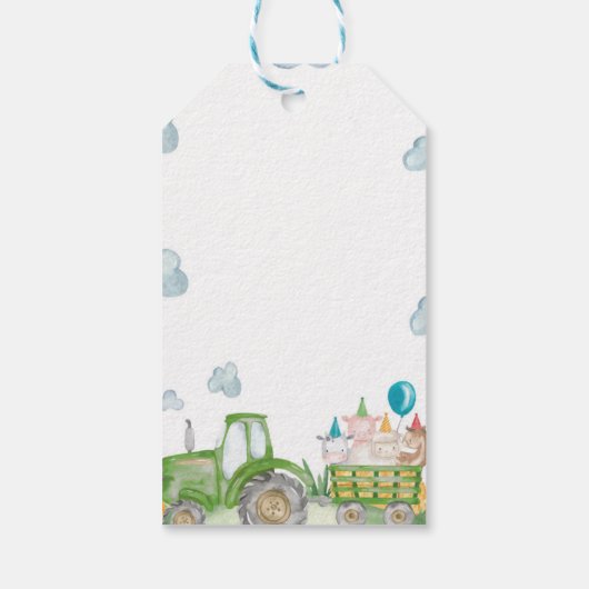 Étiquette Merci de fête d'anniversaire de la ferme (Dos)