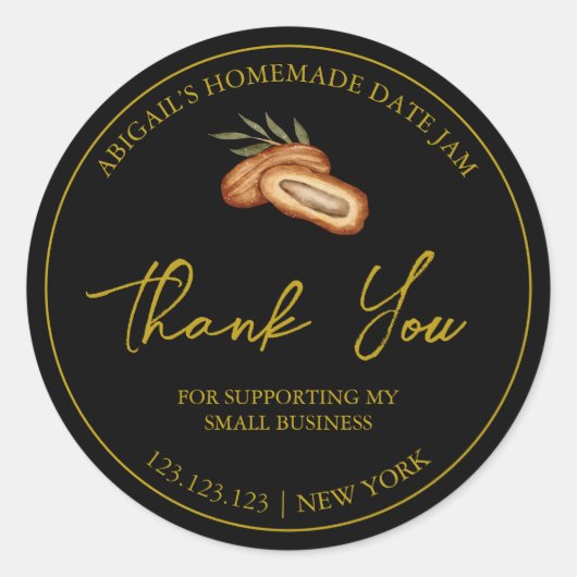 Étiquette Merci de Jam (Devant)