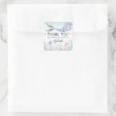 Étiquette Merci de la fête de la piscine d'anniver (Sac)