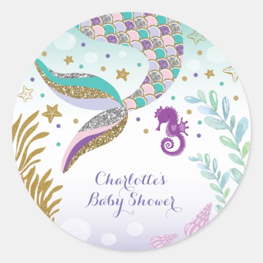 Étiquette Merci de la Sirène sous le pool marin (Devant)